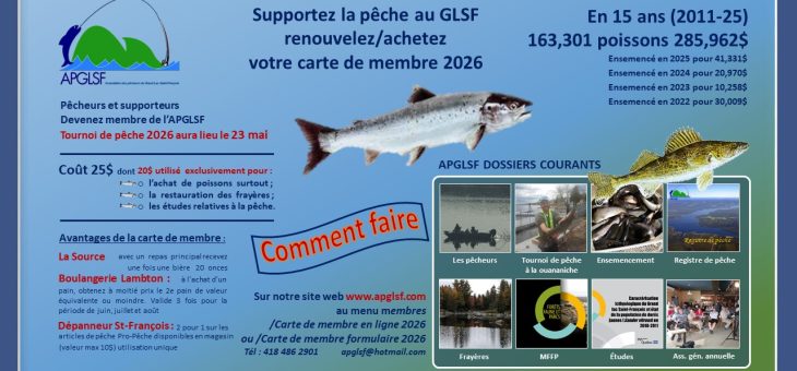 Renouvellement des cartes de membres 2026