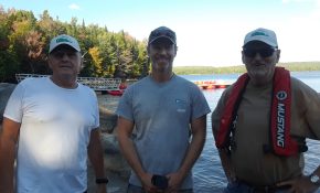 Gilles Carrier, trésorier - Stéphane Poulin, Parc de Frontenac - Pierre Ouellet, président