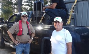 Pierre Ouellet, président - Marco Blanchet, Station piscicole 3 lacs - Gilles Carrier trésorier